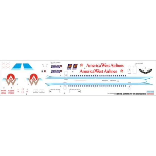 EASTERN EXPRESS 1/144 AIRLINER BOEING 737-100 AMERICA WEST EE14415-2