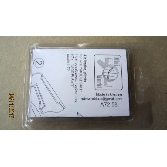 AIR INTAKE AND PITOTS FOR I-7U MODELSVIT 1/72 MINI WORLD 7258 NEW