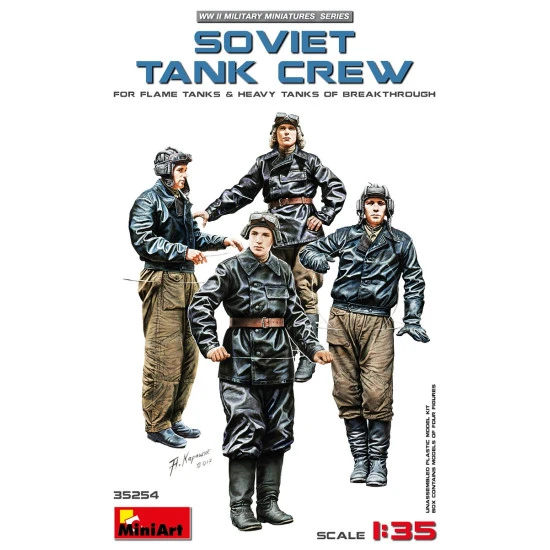 MINIART 35254 - SOVIET TANK CREW FOR FLAME HEAVY TANKS PLASTIC KIT 1/35 SCALE