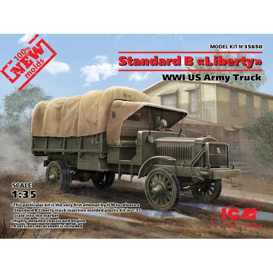 ICM 35650 STANDARD B LIBERTY, WWI US ARMY TRUCK MILITARY MINIATURES 1/35