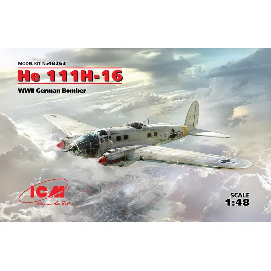WWII German Bomber He 111H-16, 1/48 ICM 48263