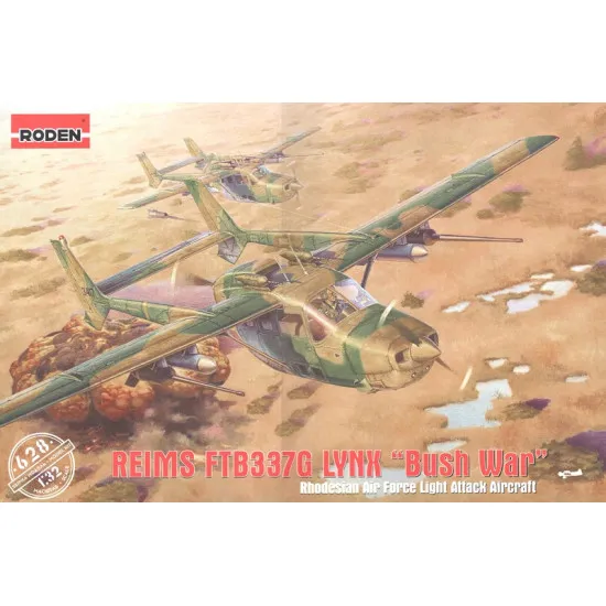 AIRCRAFT REIMS FTB337G LYNX - BUSH WAR 1/32 scale RODEN 628