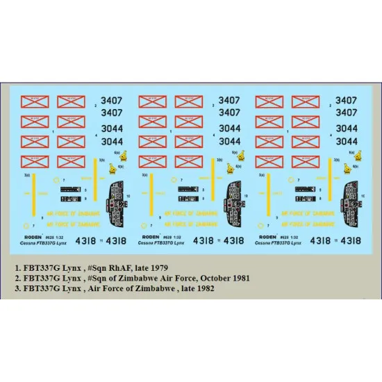 AIRCRAFT REIMS FTB337G LYNX - BUSH WAR 1/32 scale RODEN 628