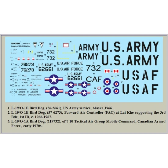 AIRCRAFT CESSNA L-19/O-1 - BIRD DOG 1/32 scale model RODEN 409