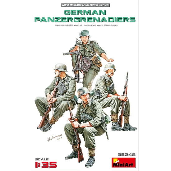WW II GERMAN PANZERGRENADIERS 1/35 SCALE PLASTIC MODELS KIT MINIART 35248