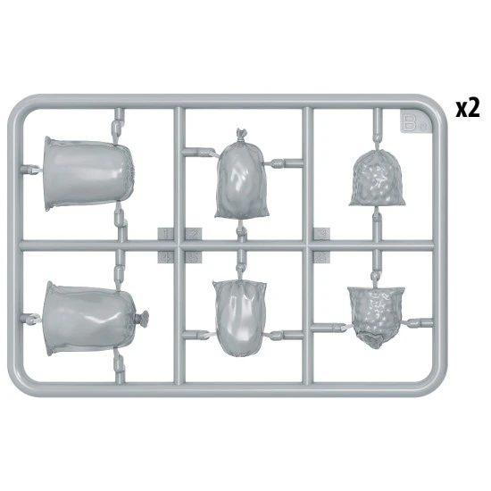 MINIART 35599 - BRITISH RUCKSACKS, BAGS and FOLDED CANVAS WW II 1/35 SCALE MODEL