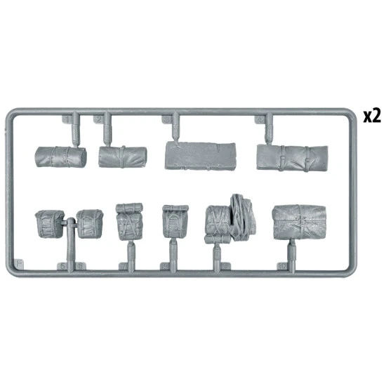 MINIART 35599 - BRITISH RUCKSACKS, BAGS and FOLDED CANVAS WW II 1/35 SCALE MODEL