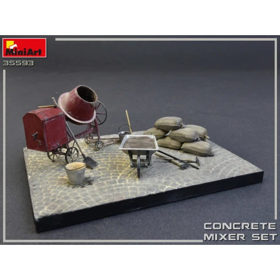 MINIART 35593 CONCRETE MIXER SET 1/35 SCALE MODEL KIT Accessories for building