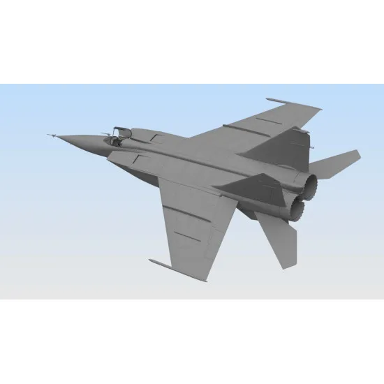 ICM 72173 - MiG-25 RB, Soviet Reconnaissance Plane - 1/72 scale model kit 298 mm