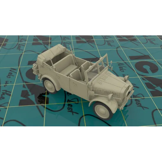 ICM 35581 le.gl.Einheits-Pkw Kfz.1, WWII German Light Personnel Car 1/35 110 mm