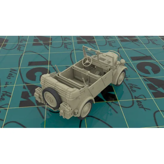 ICM 35581 le.gl.Einheits-Pkw Kfz.1, WWII German Light Personnel Car 1/35 110 mm