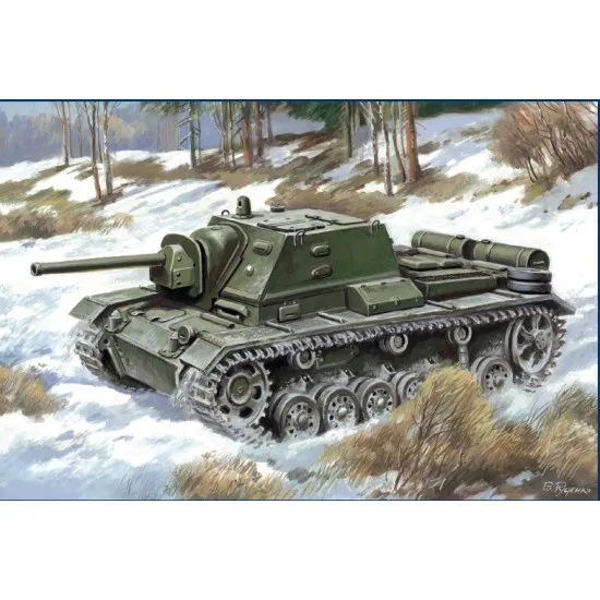 Self-propelled gun SU-76I USSR 1/72 scale model UNIMODEL UM 286