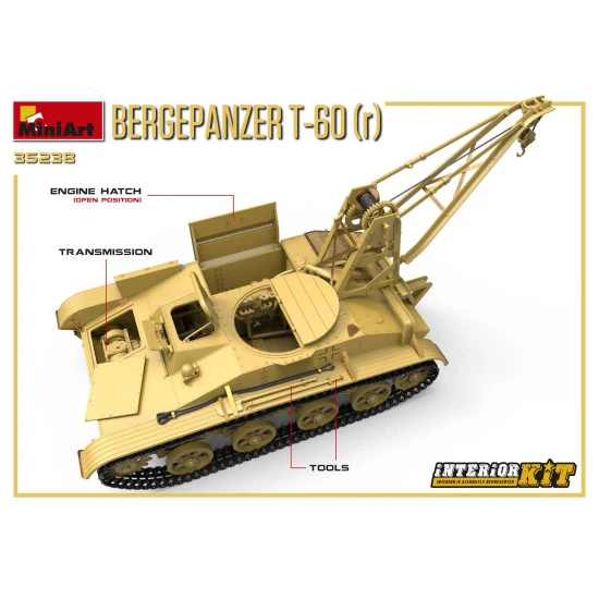 Miniart 35238 - BERGEPANZER T-60 (r) INTERIOR KIT WW II Military Miniatures 1/35 Miniart 35238 - BERGEPANZER T-60 (r) INTERIOR KIT WW II Military Miniatures 1/35