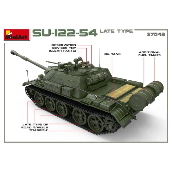MINIART 37042 SU-122-54 LATE TYPE USSR self-propelled artil 1/35 scale model kit