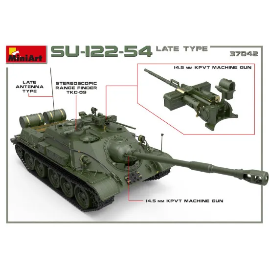 MINIART 37042 SU-122-54 LATE TYPE USSR self-propelled artil 1/35 scale model kit