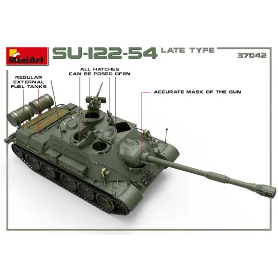 MINIART 37042 SU-122-54 LATE TYPE USSR self-propelled artil 1/35 scale model kit