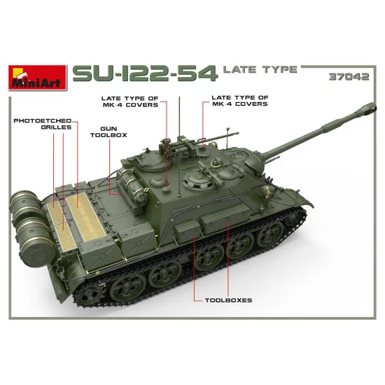 MINIART 37042 SU-122-54 LATE TYPE USSR self-propelled artil 1/35 scale model kit