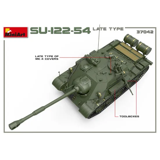 MINIART 37042 SU-122-54 LATE TYPE USSR self-propelled artil 1/35 scale model kit