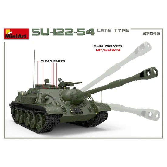 MINIART 37042 SU-122-54 LATE TYPE USSR self-propelled artil 1/35 scale model kit