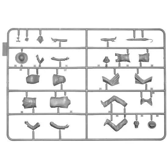 American Motorists 1910's - 2 FIGURES PLASTIC MODEL KIT 1/24 scale kit ICM 24013