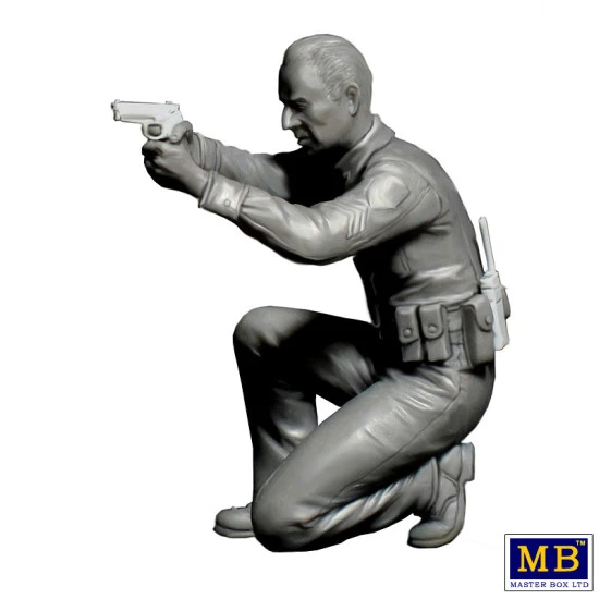 Master Box 24064 1/24 THE HEIST SERIES, KIT SHOTS FIRED - OFFICER NEEDS ASSISTANCE, CIVILIAN CASUALTIES REPORTED, REQUEST BACK-UP ASAP!!! SGT JACK MELGOZA AND PATROLMAN SALLY TAYLOR