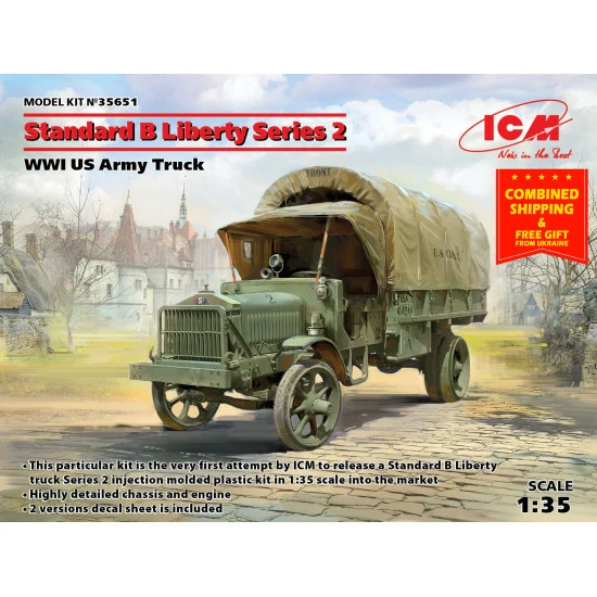 ICM 35651 STANDARD B LIBERTY, WWI US ARMY TRUCK MILITARY MINIATURES 1/35