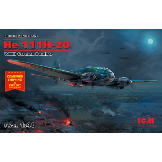 ICM 48264 - He 111H-20, WWII German Bomber World War II 1/48 scale model kit