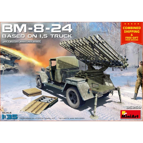 Miniart 35259 - BM-8-24 BASED ON 1,5t TRUCK WWII 1/35 scale plastic model kit