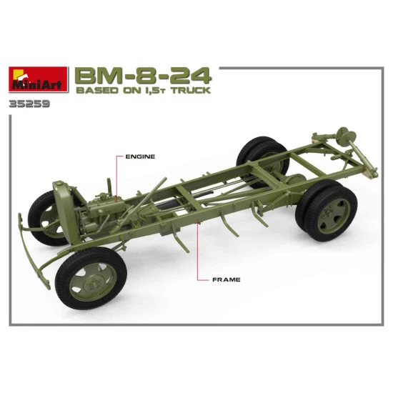 Miniart 35259 - BM-8-24 BASED ON 1,5t TRUCK WWII 1/35 scale plastic model kit