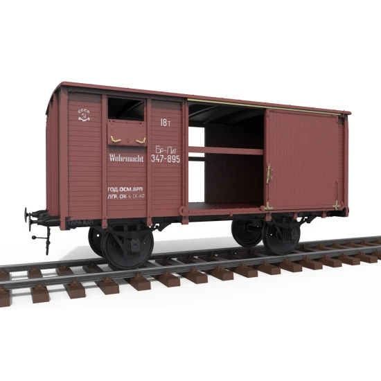 Miniart 35288 - RAILWAY COVERED GOODS WAGON 18t NTV TYPE WW II 1/35 scale kit