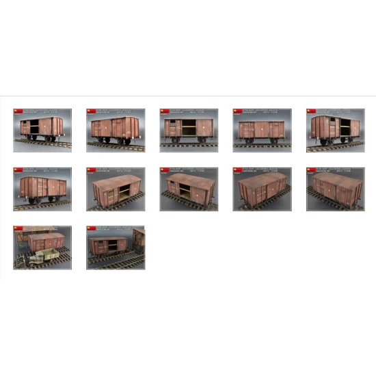 Miniart 35288 - RAILWAY COVERED GOODS WAGON 18t NTV TYPE WW II 1/35 scale kit