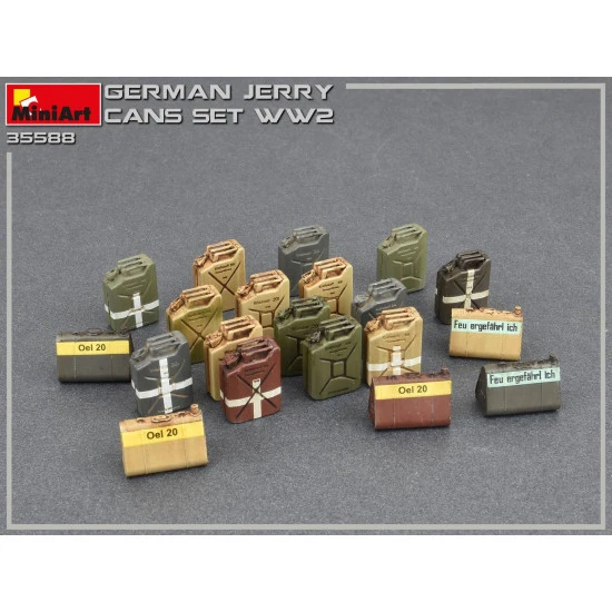 MINIART 35588 GERMAN JERRY CANS SET World War 2 1/35 scale plastic model kit