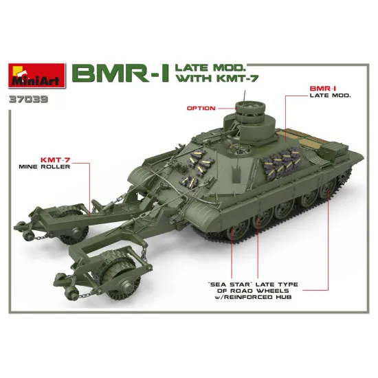 MINIART 37039 BMR-1 LATE MOD. WITH KMT-7 Armored technics 1/35 scale model kit