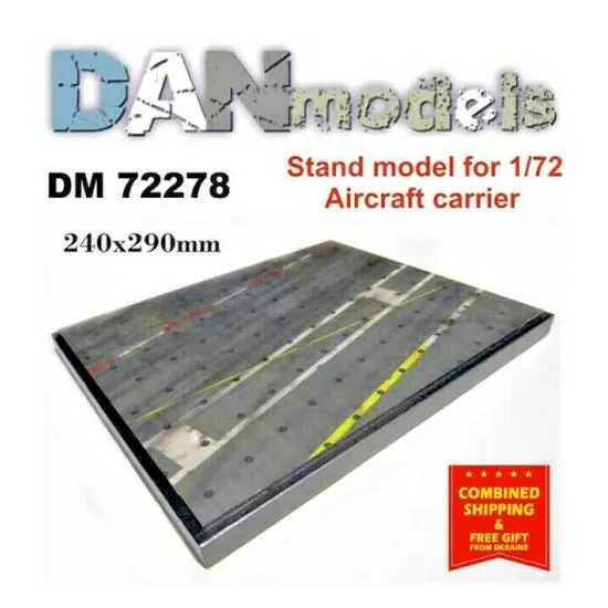 STAND FOR MODELS. TOPIC AIRCRAFT CARRIER DECK 240X290 MM 1/72 DAN MODELS 72278