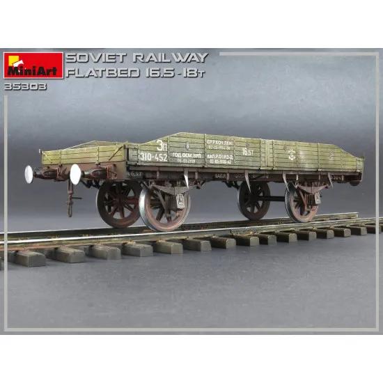 Miniart 35303 - SOVIET RAILWAY FLATBED 16,5-18t WW II 1/35 scale plastic model