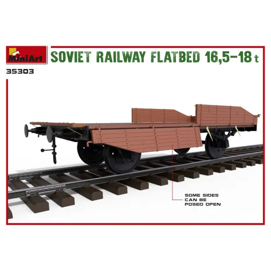 Miniart 35303 - SOVIET RAILWAY FLATBED 16,5-18t WW II 1/35 scale plastic model