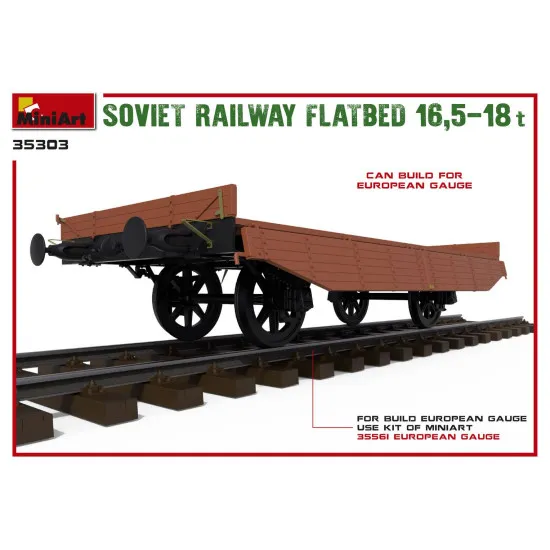 Miniart 35303 - SOVIET RAILWAY FLATBED 16,5-18t WW II 1/35 scale plastic model