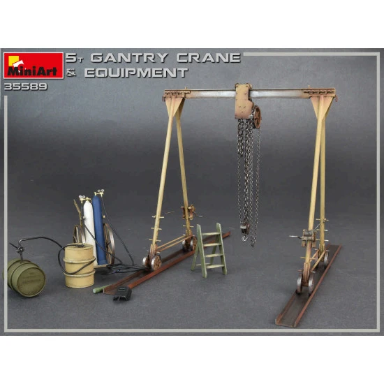 MINIART 35589 5 TON GANTRY CRANE and EQUIPMENT 1/35 scale plastic model kit