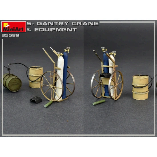MINIART 35589 5 TON GANTRY CRANE and EQUIPMENT 1/35 scale plastic model kit
