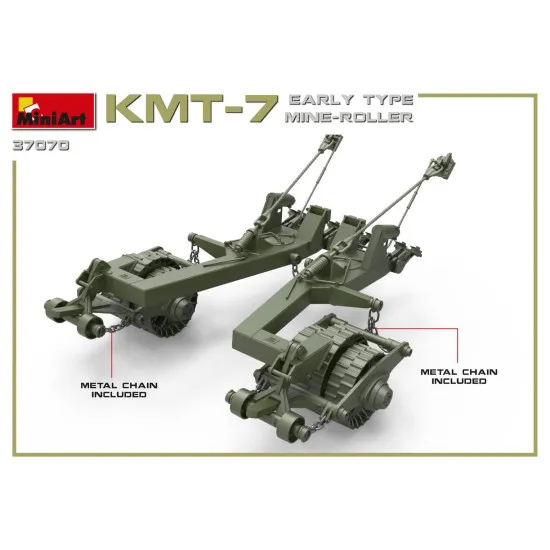 MINIART 37070 KMT-5M MINE-ROLLER for T-54, T-55, T-62, T-62M 1/35 scale model