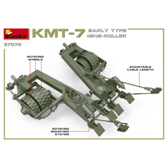 MINIART 37070 KMT-5M MINE-ROLLER for T-54, T-55, T-62, T-62M 1/35 scale model