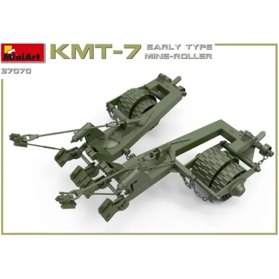 Us Stock Miniart 37070 Kmt-5m Mine-roller For T-54, T-55, T-62, T-62m 1/35 Scale Model