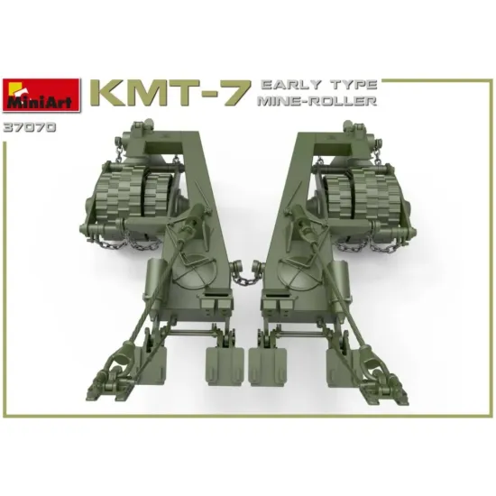 Us Stock Miniart 37070 Kmt-5m Mine-roller For T-54, T-55, T-62, T-62m 1/35 Scale Model