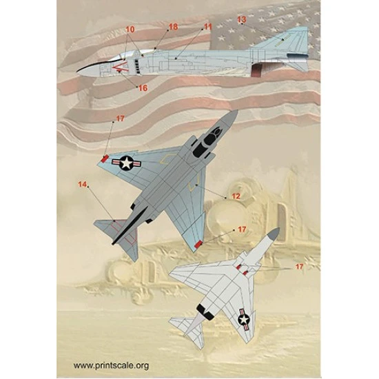 DECAL FOR F-4 PHANTOM MIG KILLERS VIETNAM WAR 1/48 SCALE PRINT SCALE 48-147