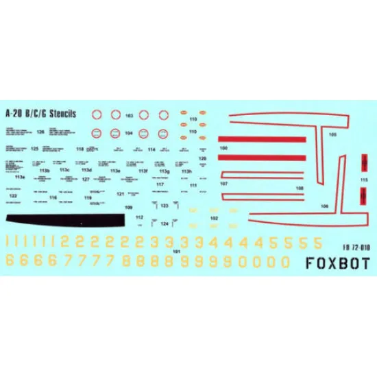 DOUGLAS A-20 BOSTON PIN-UP NOSE ART AND STENCILS PART 3 1/72 Foxbot 72-009