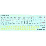 DECAL FOR STENCILS FOR NORTH AMERICAN B-25C/D/J MITCHELL 1/72 Foxbot 72-012