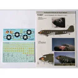 DOUGLAS C-47 SKYTRAIN/DAKOTA PIN-UP NOSE ART AND STENCILS 2 1/72 Foxbot 72-018