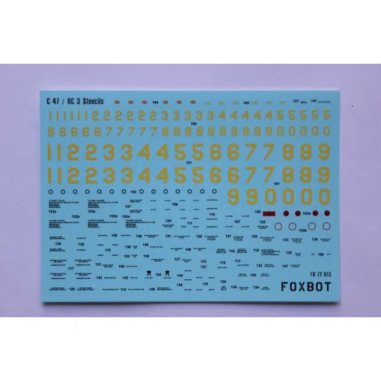 DOUGLAS C-47 SKYTRAIN/DAKOTA PIN-UP NOSE ART AND STENCILS 3 1/72 Foxbot 72-019