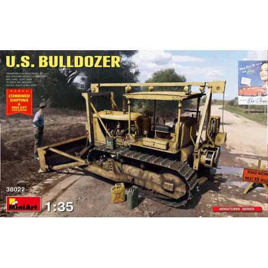 MINIART 38022 U.S. BULLDOZER American tractor 1/35 scale Plastic model kit