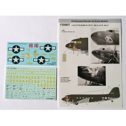 DOUGLAS C-47 SKYTRAIN/DAKOTA PIN-UP NOSE ART AND STENCILS 4 1/72 Foxbot 72-020